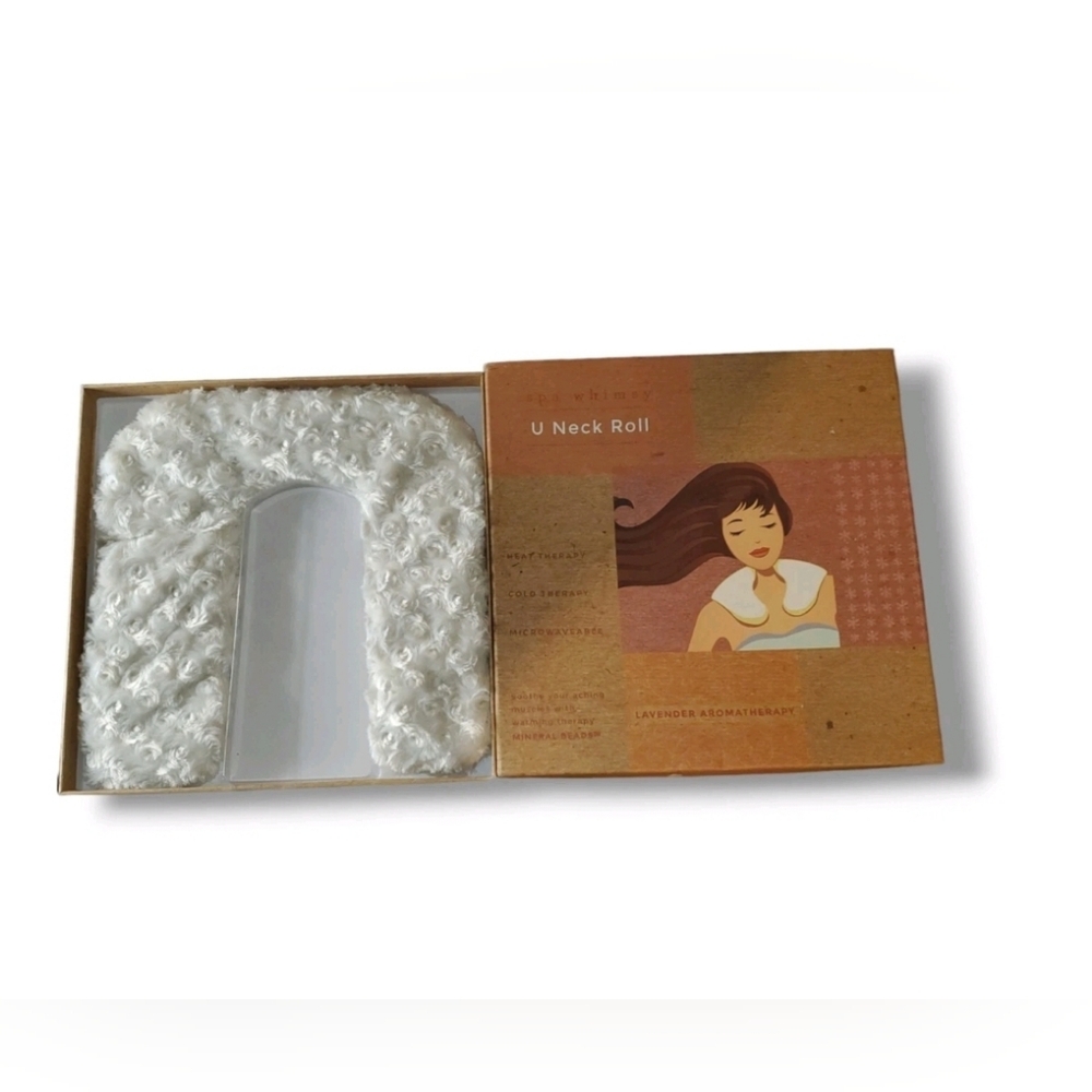 U Neck Roll Pillow - White